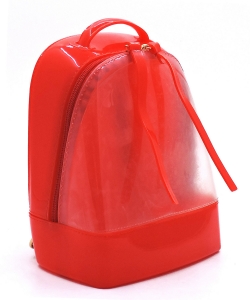 Jelly See Thru Convertible Backpack SJ732C RED
